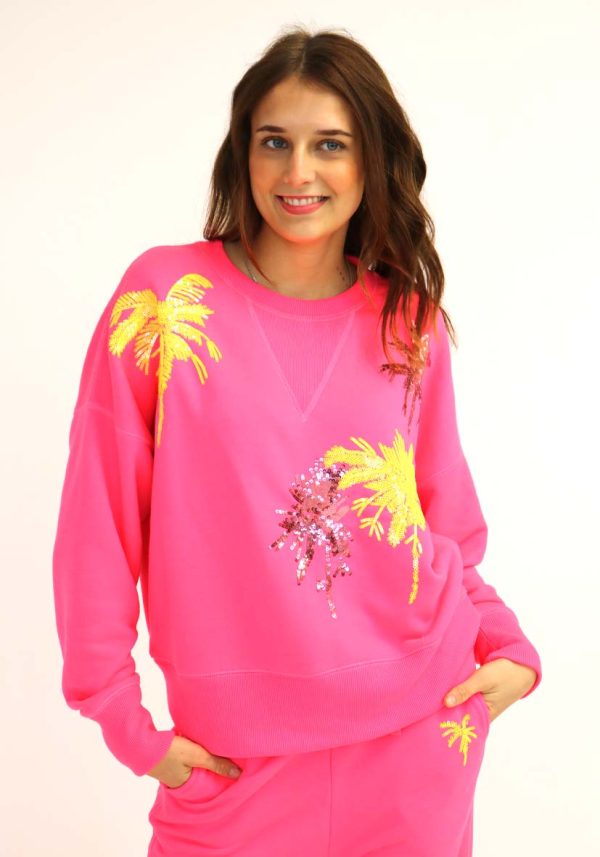PULLOVER  PALMTREE PAILLETTE